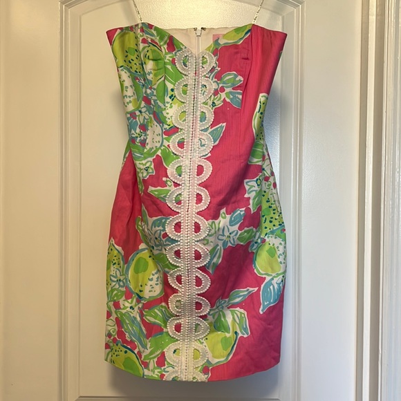 EUC Lilly Pulitzer Angela Strapless Dress Size 2 - Picture 2 of 2